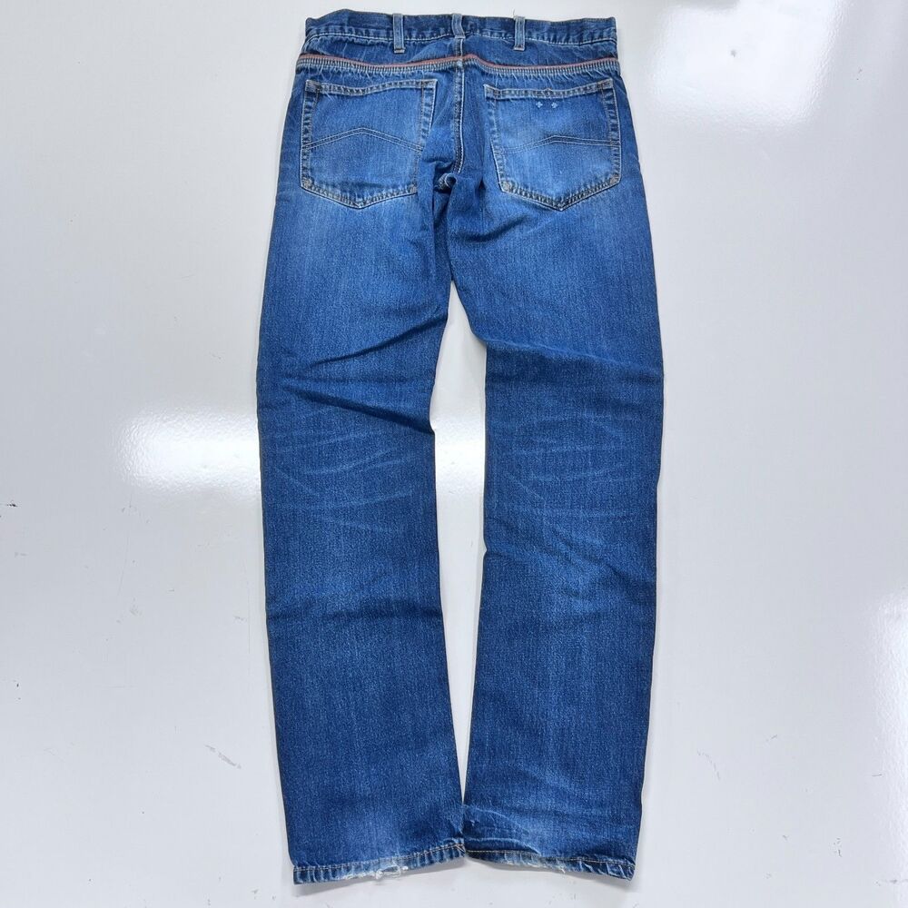 Armani Jeans J23 Slim Men’s 30x34 Blue Button Fly Straight Denim Pants - Picture 5 of 8